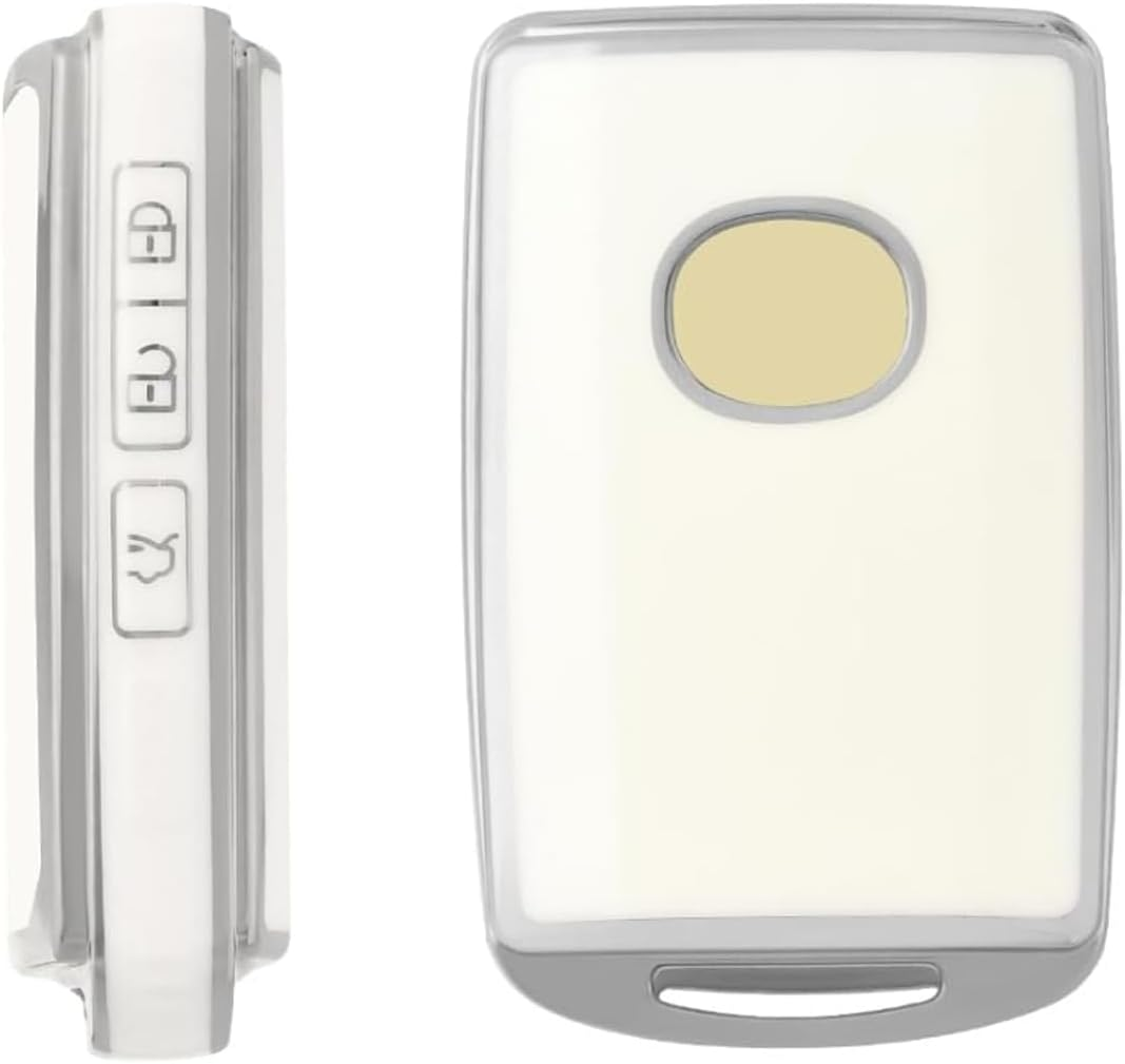 Ontto Key Case Suitable for Mazda 3 6 CX-30 CX-50 CX-60 CX-90 CX-4 CX-5 CX-8 CX-9 MX-5 MX-30 Axela 3 Buttons TPU Car Key Case Key Cover Key Box Accessories White