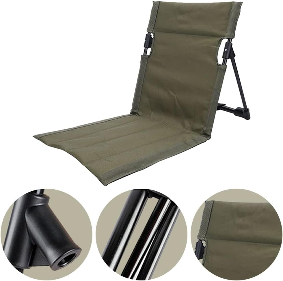Beach Lounge Chair with Back Support, Lightweight Folding Camping Bed, Portable Convertible Lounge Recliner, Tanning Mat for Sunbathing Sunbathing Chair image number 2