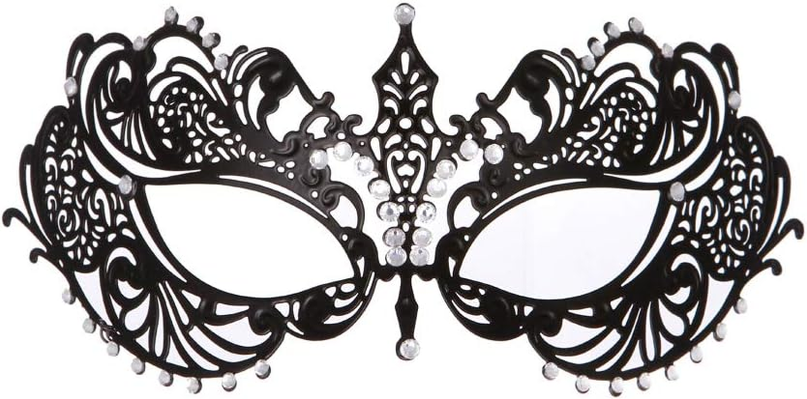 Masquerade Mask for Women Metal Mask Shiny Rhinestone Venetian Party Evening Prom Ball Mask Bar Costumes Accessory