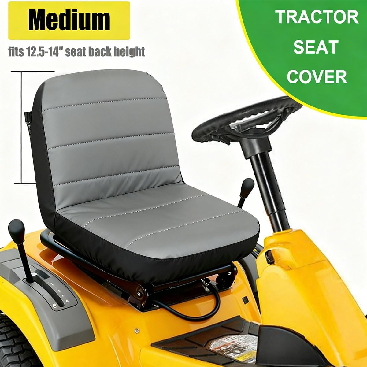 Lawn Mower Seat Cover for John Deere Riding Tractor Seat Cover,Compatible with Craftsman,Cub Cadet,Kubota(M)