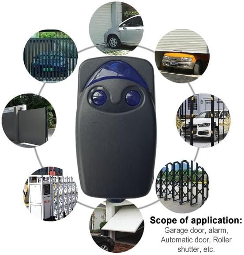 Garage Door Opener Hand Transmitter for Remote Control Nice, Gate Remote Control 433.92 Mhz, 2 Channels, Compatible with Flo1R-S, Flo2R-S, Flo4R-S, 3 Pieces image number 4