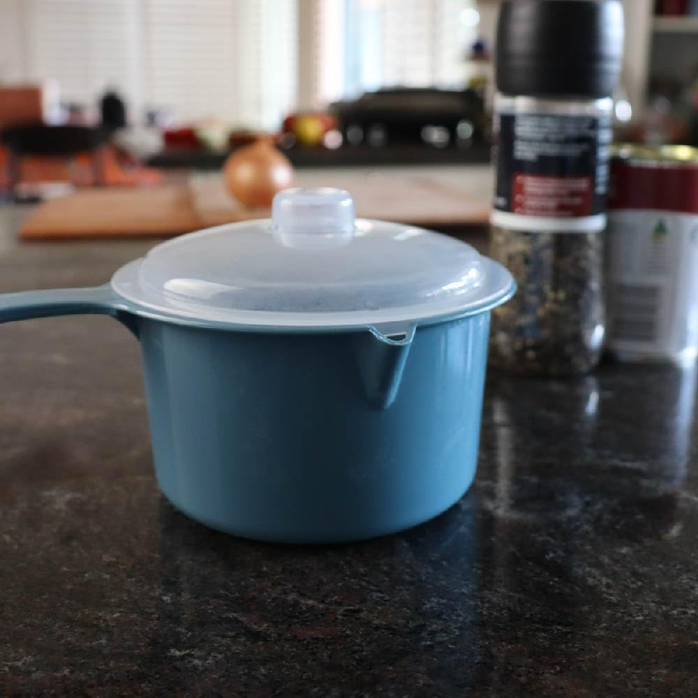 White Magic Ocean Bound Recycled Plastic Microwave Saucepan with Lid &ndash; 600Ml Capacity, Dishwasher & Freezer Safe, Bpa-Free, Microwave Safe, Splash-Proof Lid &ndash; Ideal for Soups, Stews & Leftovers image number 2