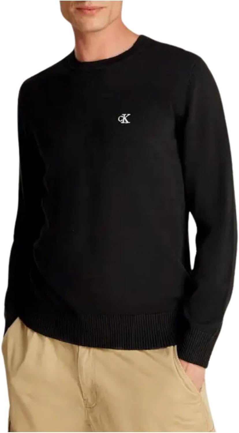 Calvin Klein Jeans Modern Crew Neck Sweater CK Black image number 2