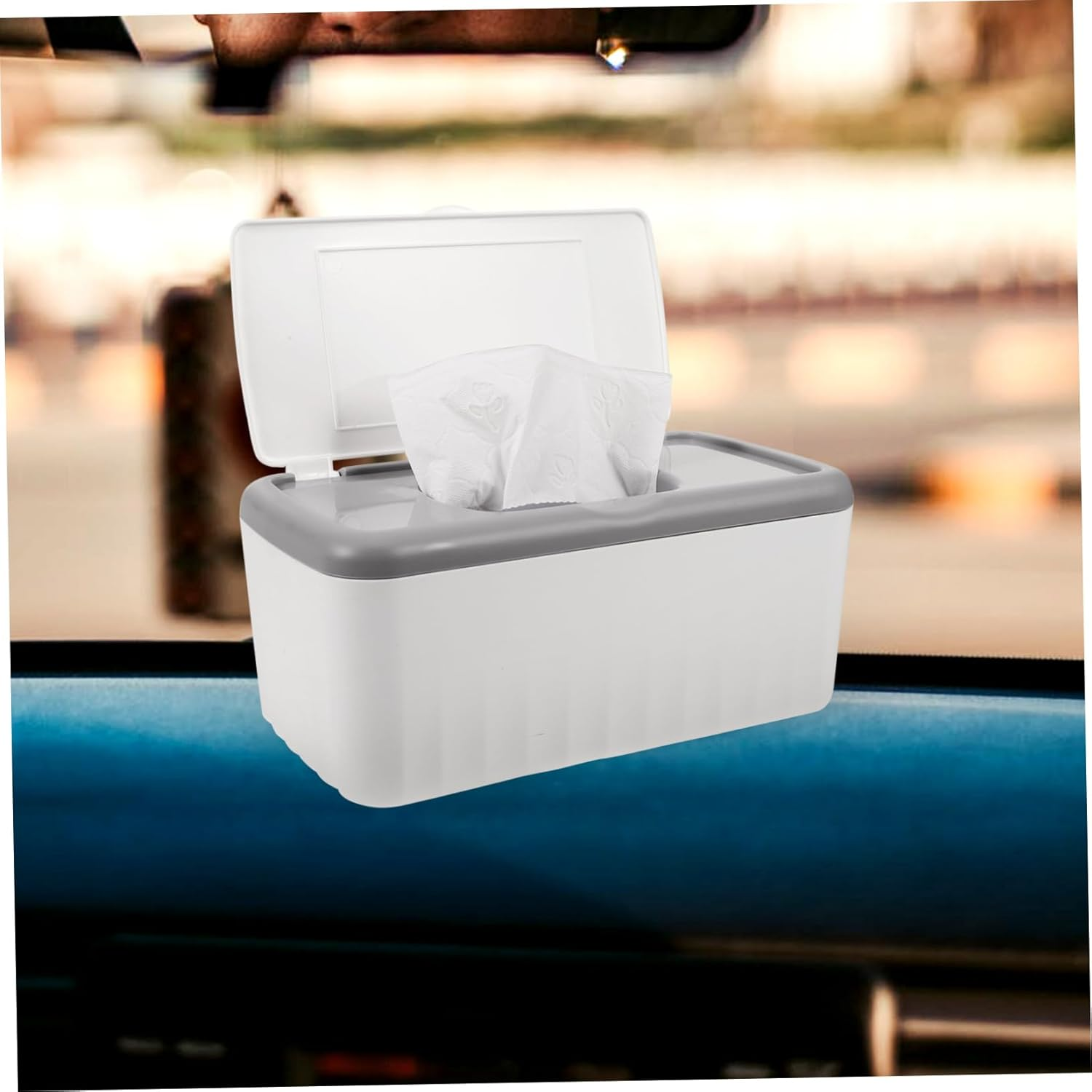 Tissue Storage Box Cover Capacity Wet and Dry Wipe Holder for Home Office and Car Elegant Design to Keep Wipes Fresh and Moist Stylish Tissue Organizer for Any Room image number 4