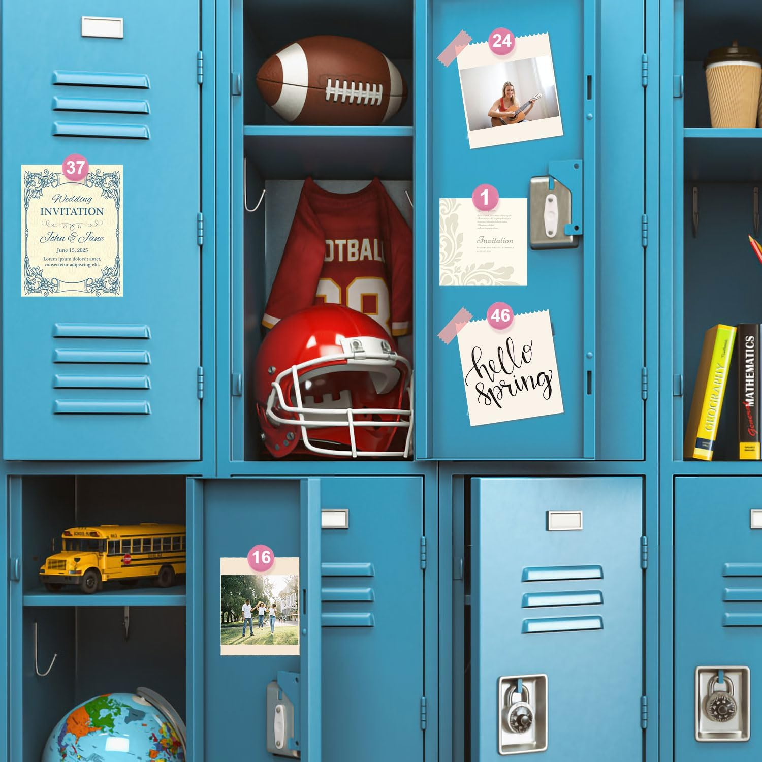 Gosknor 50Pcs Magnetic Numbers, Pink, 0.8" Round, Plastic, Playful Functional, Classroom Office Home, 50 Pieces image number 6