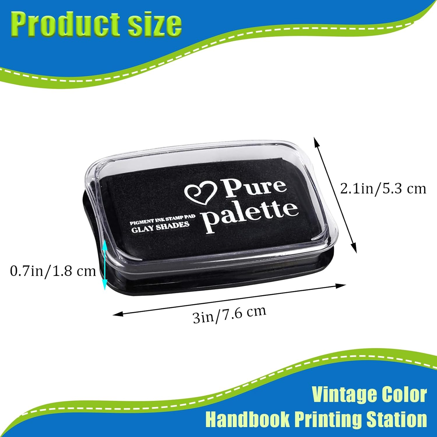 Sgphrzlt Vintage Ink Pads for Rubber Stamps, Washable Fabric Stamp Pad, Permanent Craft Finger Print Thumbprint Ink Pads with High-Density Sponge for Paper Scrapbook Art Poster, Red image number 2