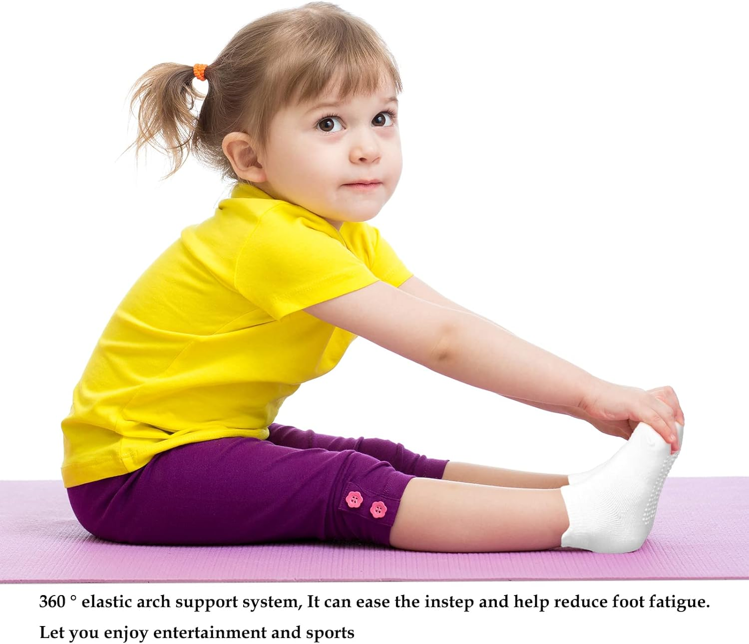 Dicry Non-Slip Toddler Socks Baby Boys Girls Grips Socks Anti-Skid Ankle Infant Kids 6&12 Pairs image number 7