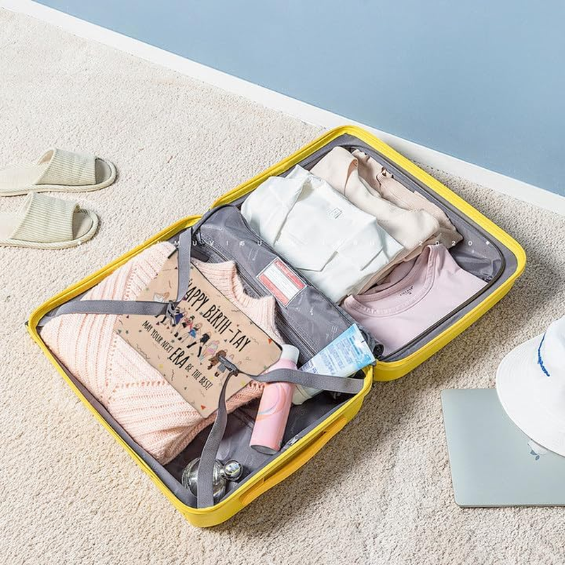 DDPOND Music Lover Makeup Bag Gift &ndash; Aesthetic Travel Cosmetic Bag for Girls & Women, Zipper Pouch for Concerts, Birthdays, Graduation, Toiletry Organizer for Fans, Sisters, Daughters (Light Pink) - Cyan Blue image number 5