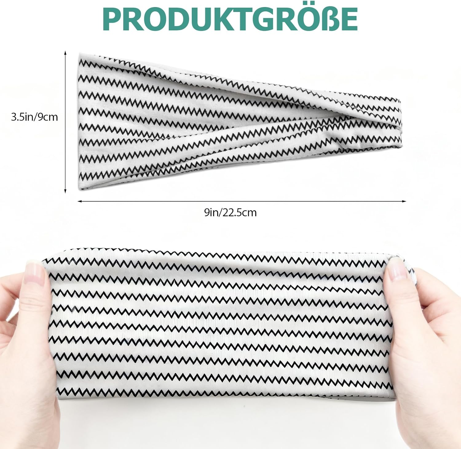 Hautllaif Pack of 8 Women'S Headbands - Soft Wide Hair Band, Elastic Sports Headband for Yoga, Fitness, Running, Boho Floral Print Hair Accessories image number 1