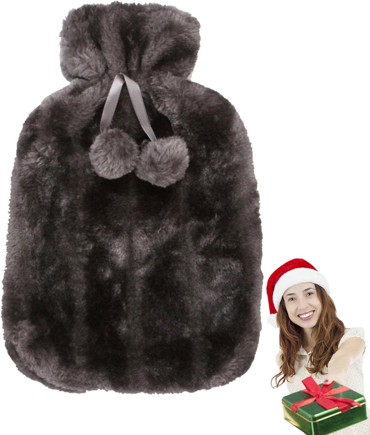 Hot Water Bottle Cloth | Faux Plush Fur Cover for 2 Liter (2000 Ml) | Hot Water Bottle Covers Insulated Maintain Constant Temperature for Women Kids (Cover Sleeves Only) Buniq image number 5