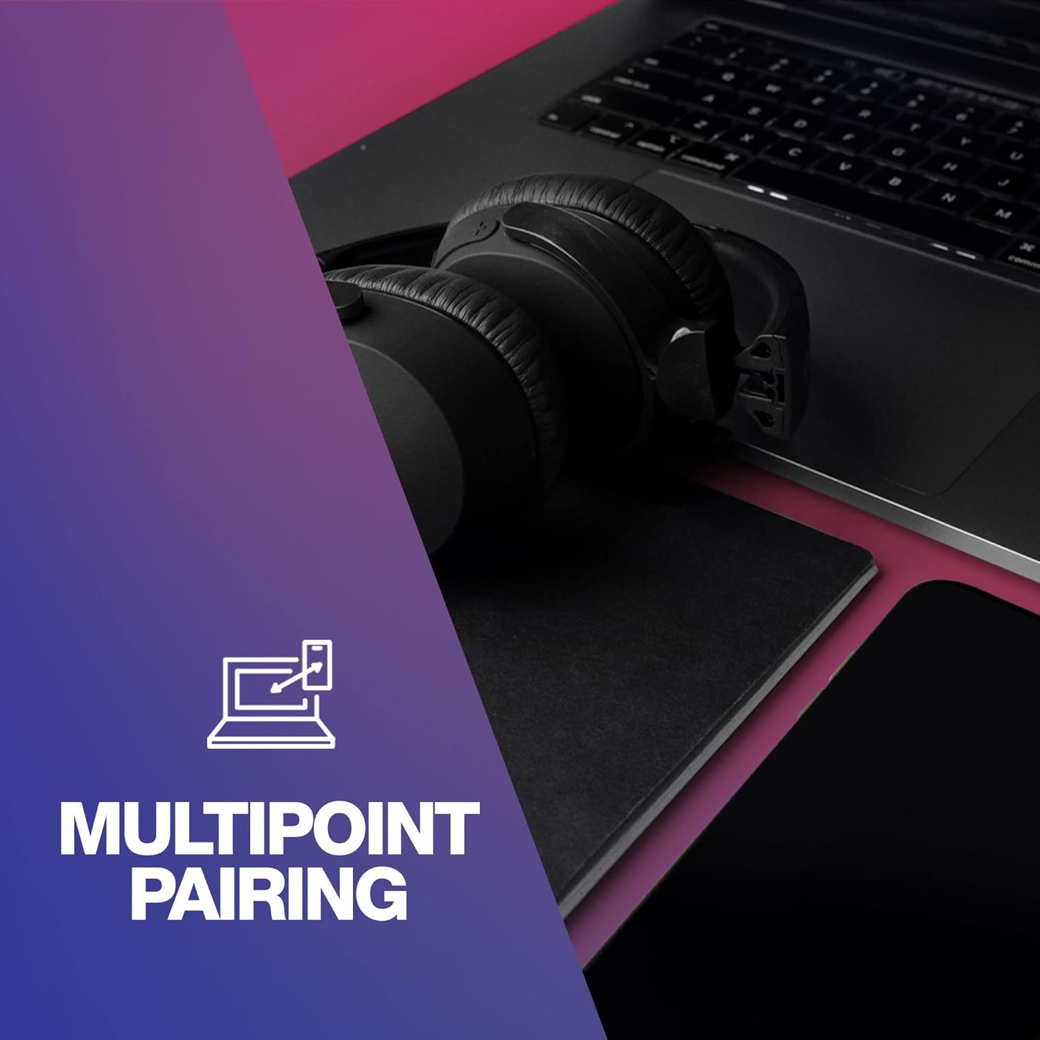 Skullcandy Riff 2 On-Ear Wireless Headphones, Black image number 2