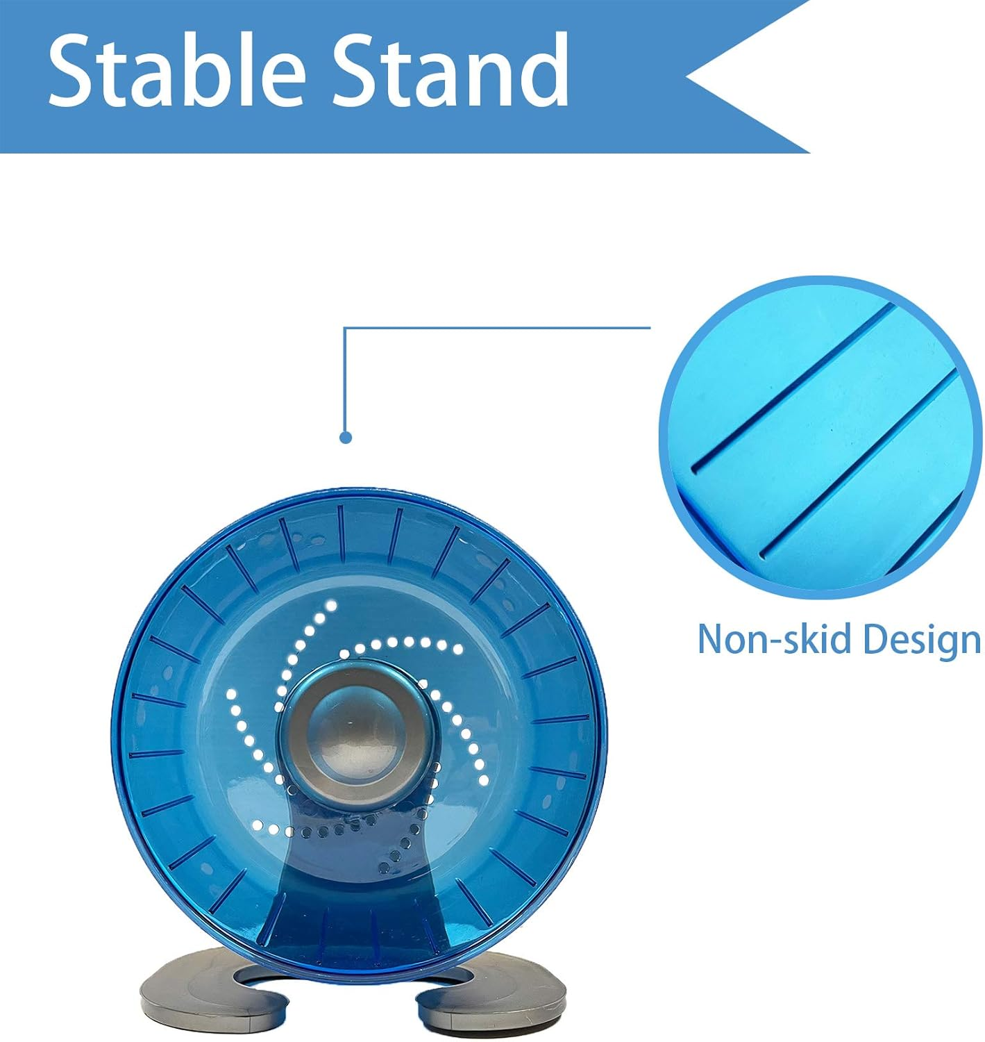 Petest Hamster Exercise Wheel, Silent Spinner Hamster Running Wheels, Diameter 6.7 Inch, Blue image number 6