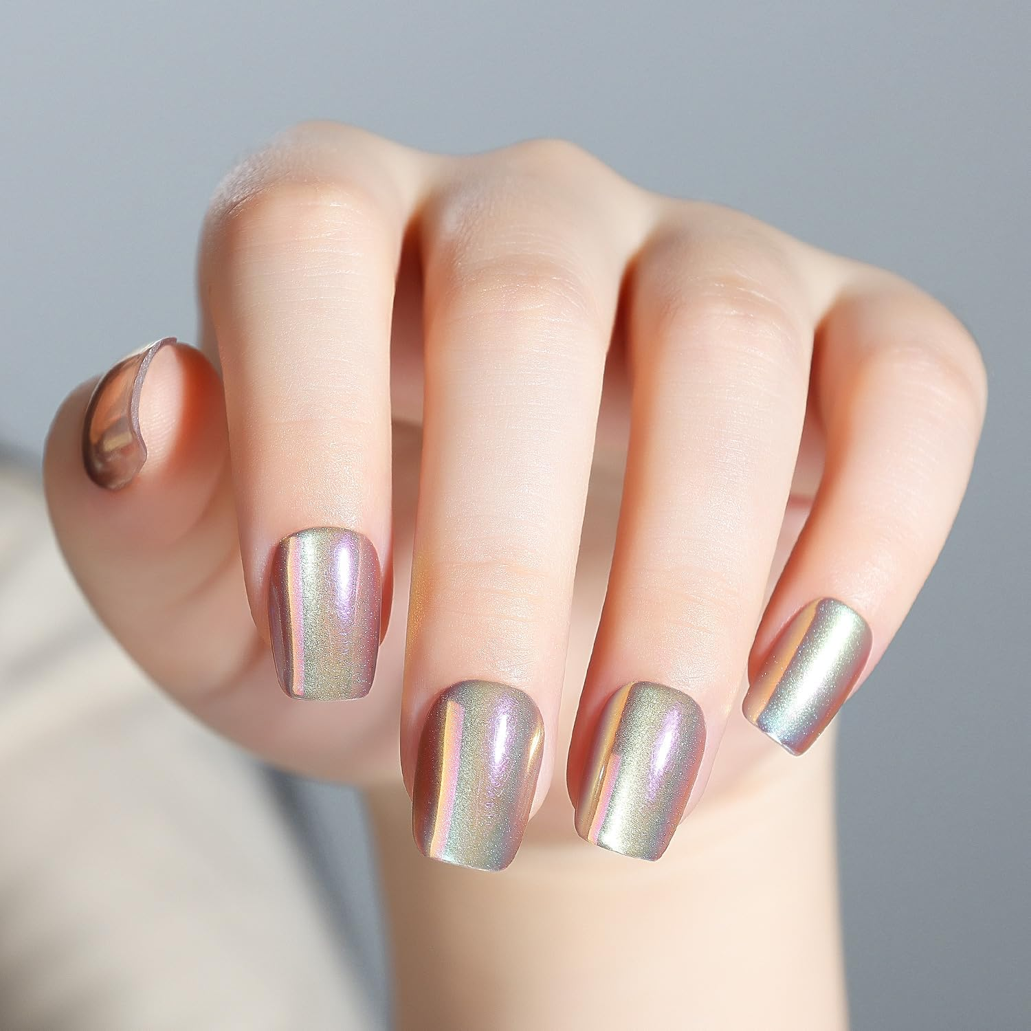 Nicedeco Cat Eye Press on Nails - Full Cover Nail Tips Soft Gel Nail Tips False Nail Tips Kit 25-30 Pieces - 005