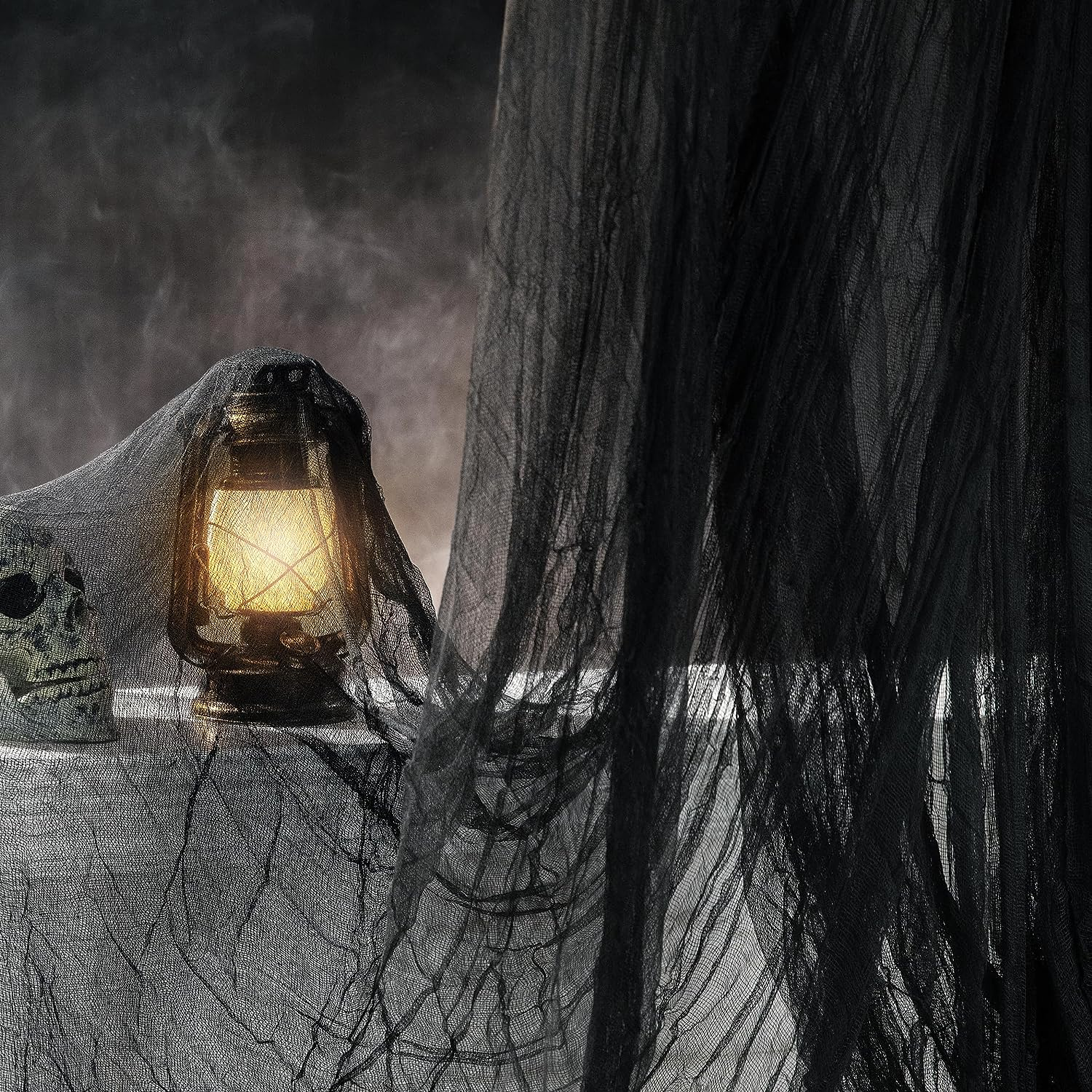 197" X 85" Halloween Creepy Cloth - Halloween Spooky Fabric Cloth - Scary Gauze Blood Creepy Cloth for Haunted House Halloween Party Yard Wall Doorway Outdoors Decoration