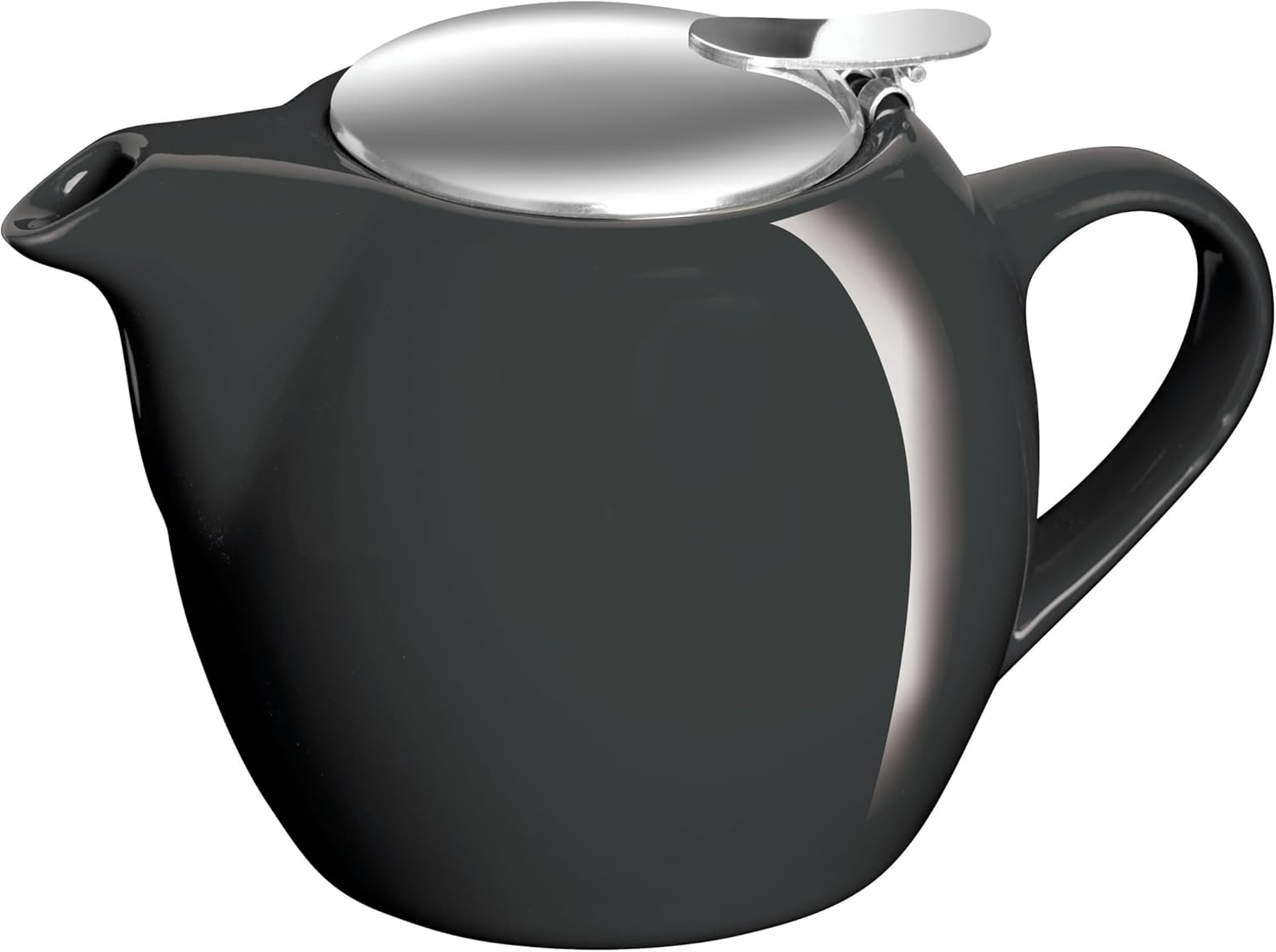 Avanti Camelia Ceramic Teapot, 500Ml, Pitch Black