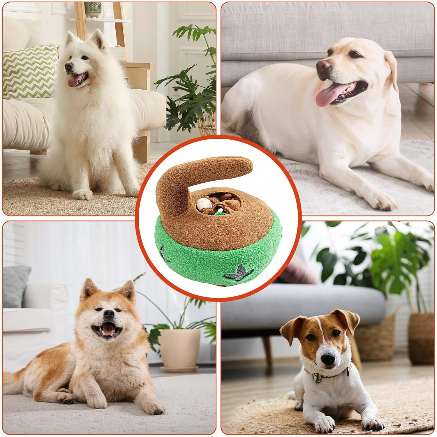 Dog Feeder Toy | Sniff Toys Slow Feeder Puzzle for Indoor Dogs - Dog Food Puzzle Feeder, Pet Treat Dispenser, Outdoor Dog Enrichment Toys for Stimulating Dog Toys Food Games Jmedic image number 3