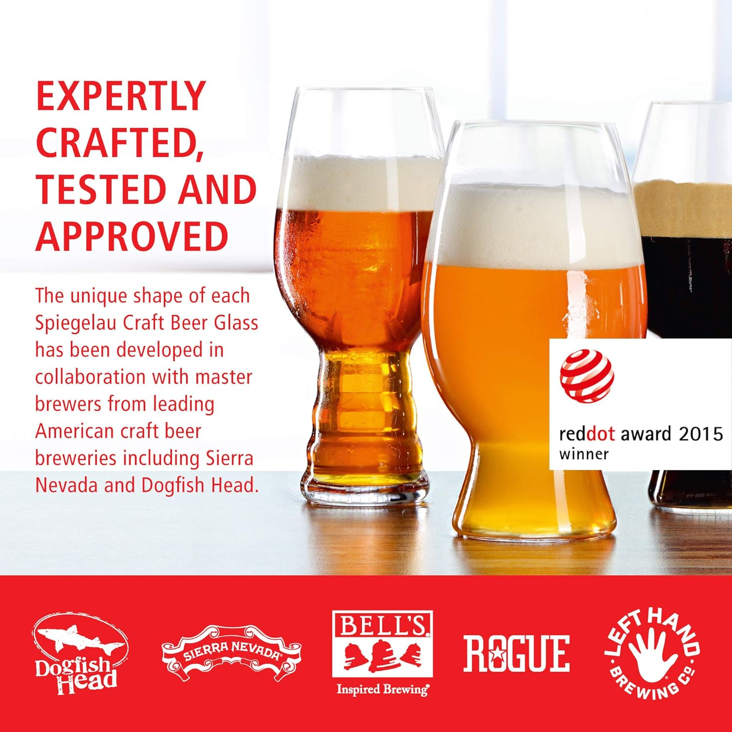 Spiegelau Craft Beer IPA Glass, Clear &ndash; Enhances Aromatic Profiles & Taste of IPA Beers &ndash; Machine-Made Durable Crystal Drinkware, Dishwasher Safe &ndash; 540 Ml Capacity (Pack of 2) image number 6