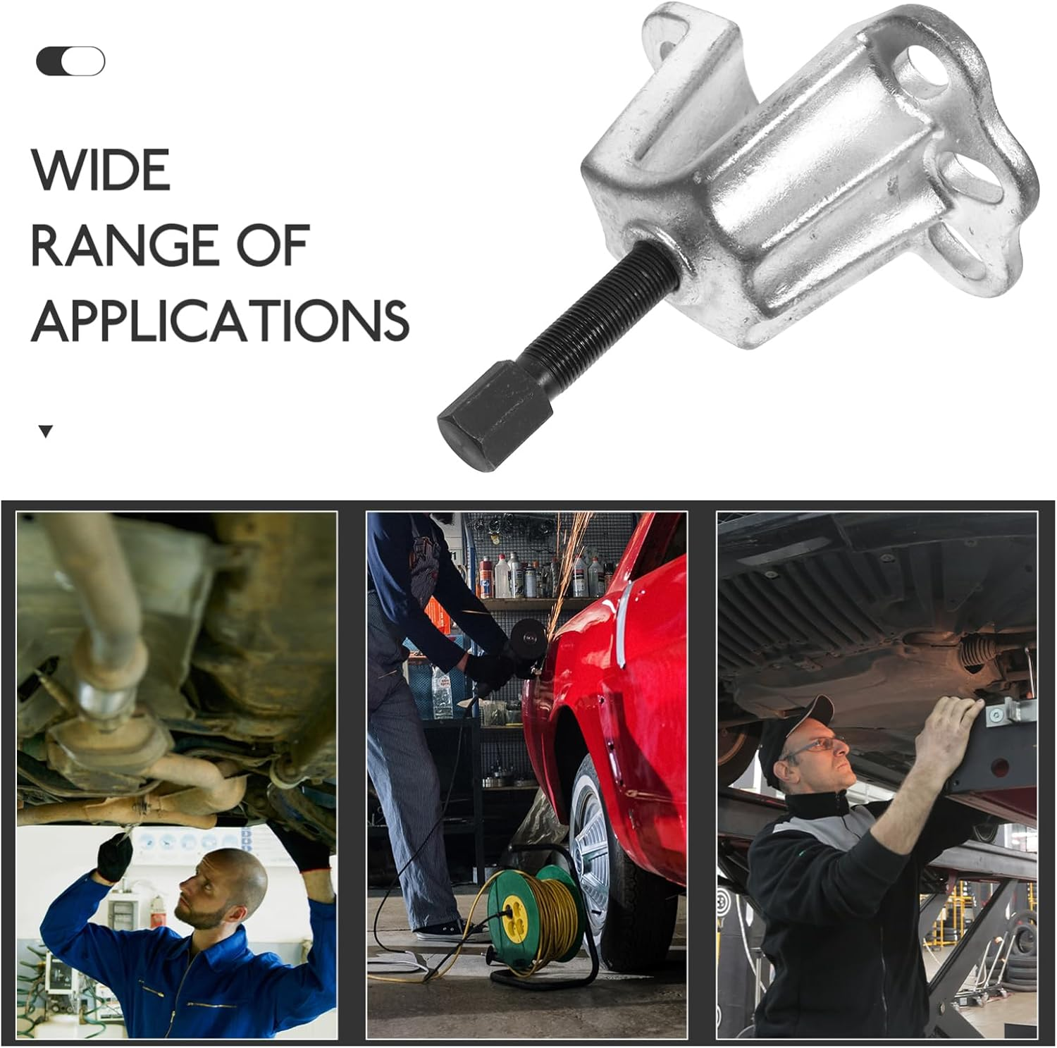 HORIALENCE Brake Drum Puller and Axle Removal Tool, Silver Metal Wheel Hub Bearing Puller, Front Hub Installer and Gasket Remover for Automotive Repair and Small Bearing Extraction image number 5