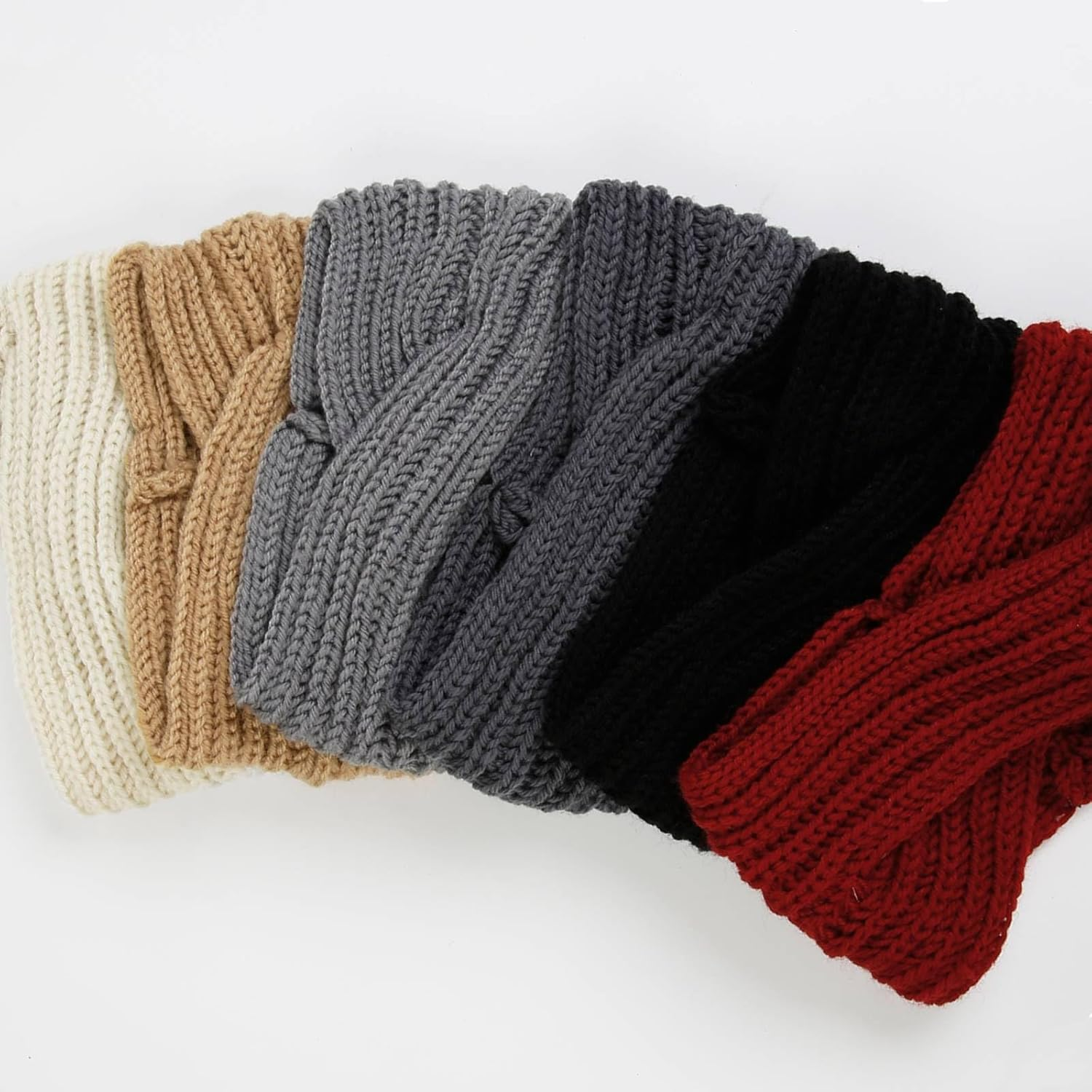 Pack of 6 Winter Headbands, Women'S Wide Knitted Girls Women Ear Warmers, Headbands, Knitted Hair Band, Thick, Elastic, Warm Winter Hair Bands, Headband, Hair Accessories, Headband Headwrap, Hair image number 4