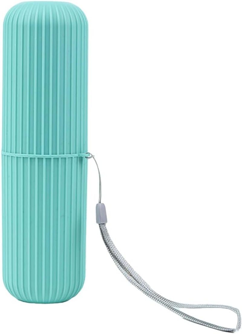 AIMALL Portable Travel Toothbrush and Toothpaste Holder - Compact Bathroom Storage Box Case, Durable Plastic