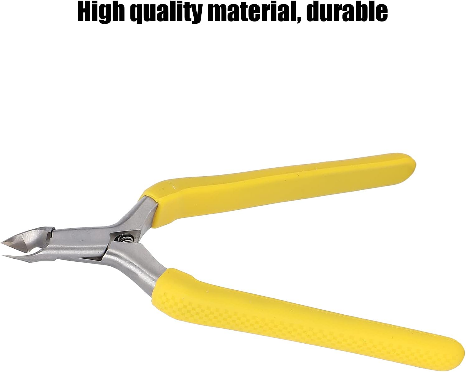 Cuticle Nippers, Cuticle Scissors, Compression Spring Cuticle Trimmer Stainless Steel Cuticle Nipper with Non-Slip Silicone Handle for Hard Toenails and Dead Skin on Hands and Feet image number 3