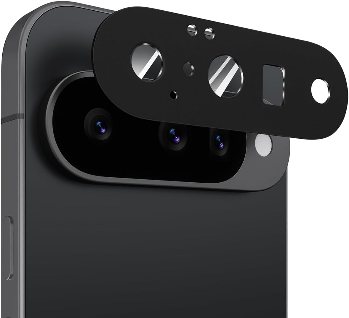 Jurqqer Camera Lens Protector for Google Pixel 10 Pro XL 6.8'' [Military Grade Shatterproof] 9H Ultra-Thin Tempered Glass & Aviation Aluminum Alloy Camera Guard,Full Protection, Obsidian image number 4