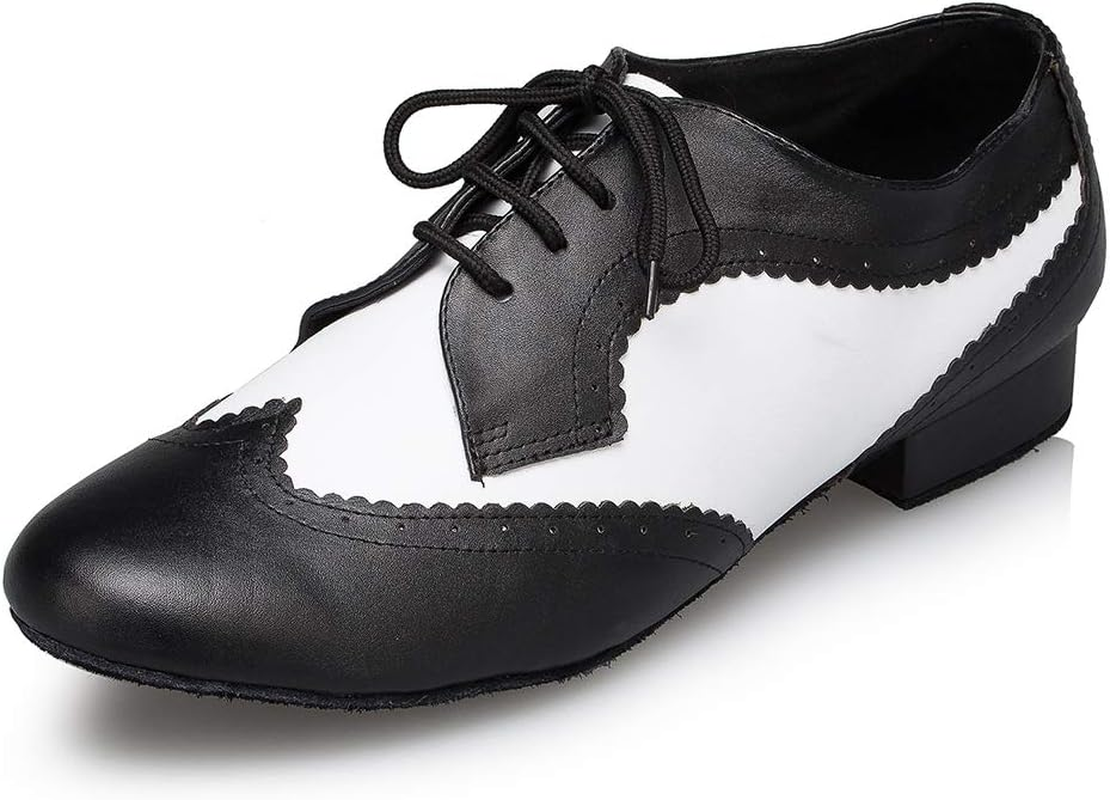 HIPPOSEUS Men'S Ballroom Dance Shoes Latin Tango Morden Rumba Social Dance Shoes Low Heel 1",Model M2