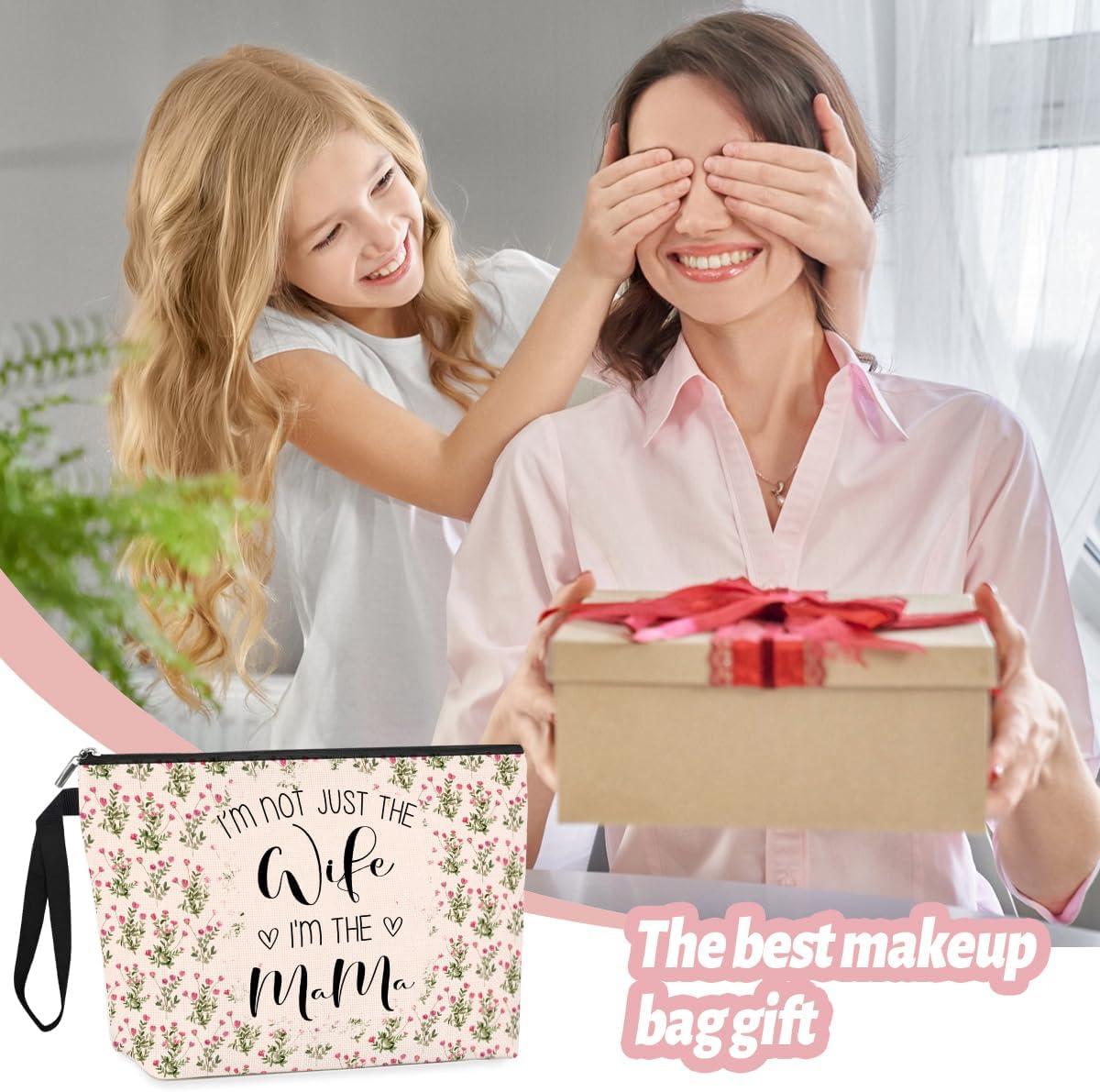 IAXIC Makeup Bag1198, Mom 2, 9.4*6.9 Inches image number 4