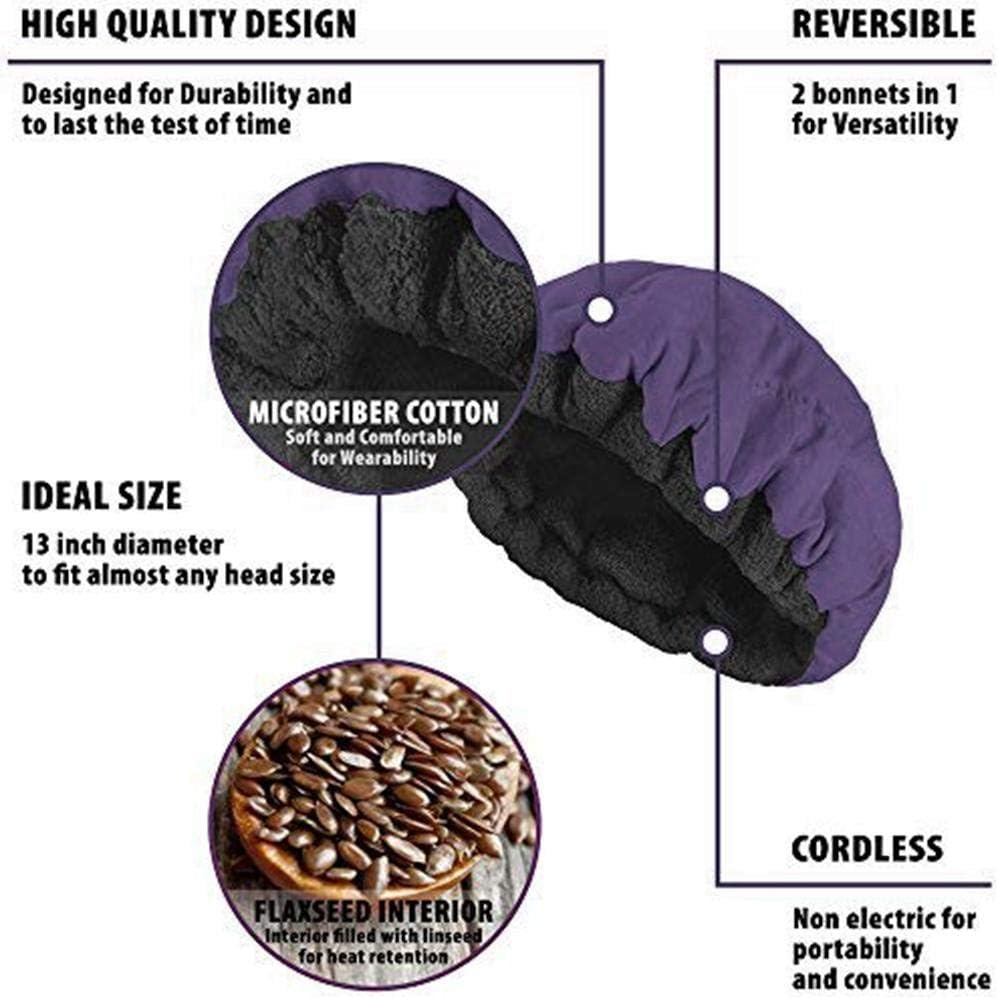 Monland Deep Conditioning Heat Cap Microwavable -Hair Cap Hair Thermal Treatment Cap for Styling Purple image number 4