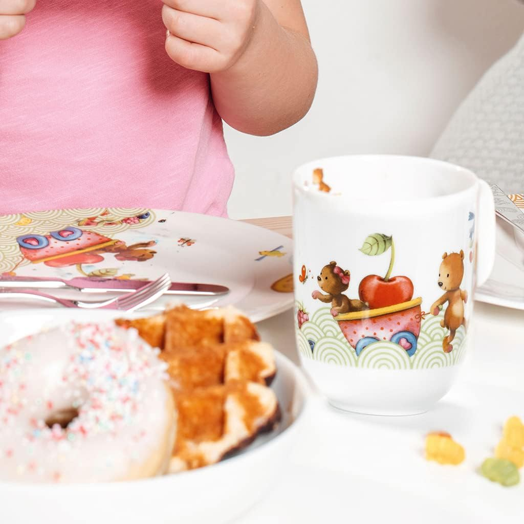 Villeroy & Boch Hungry as a Bear Children'S Mug with Handle, 250 Ml, Premium Porcelain, White/Coloured image number 4