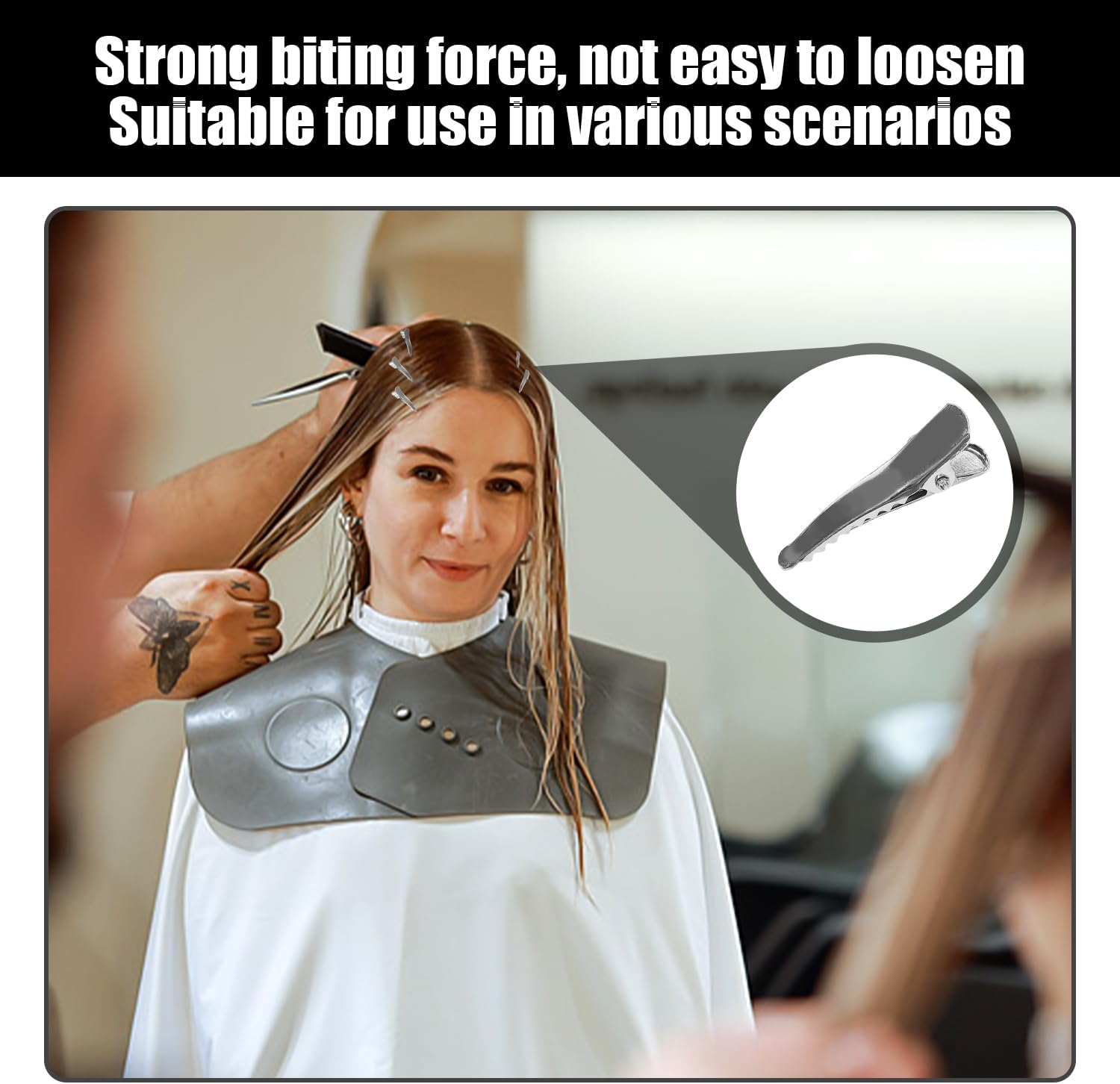 Pack of 200 Lace Mouth Clips, Simple Metal Hair Accessories, Broken Hair Finishing Clips, Handmade Hair Accessories, Snack Storage Clips image number 4