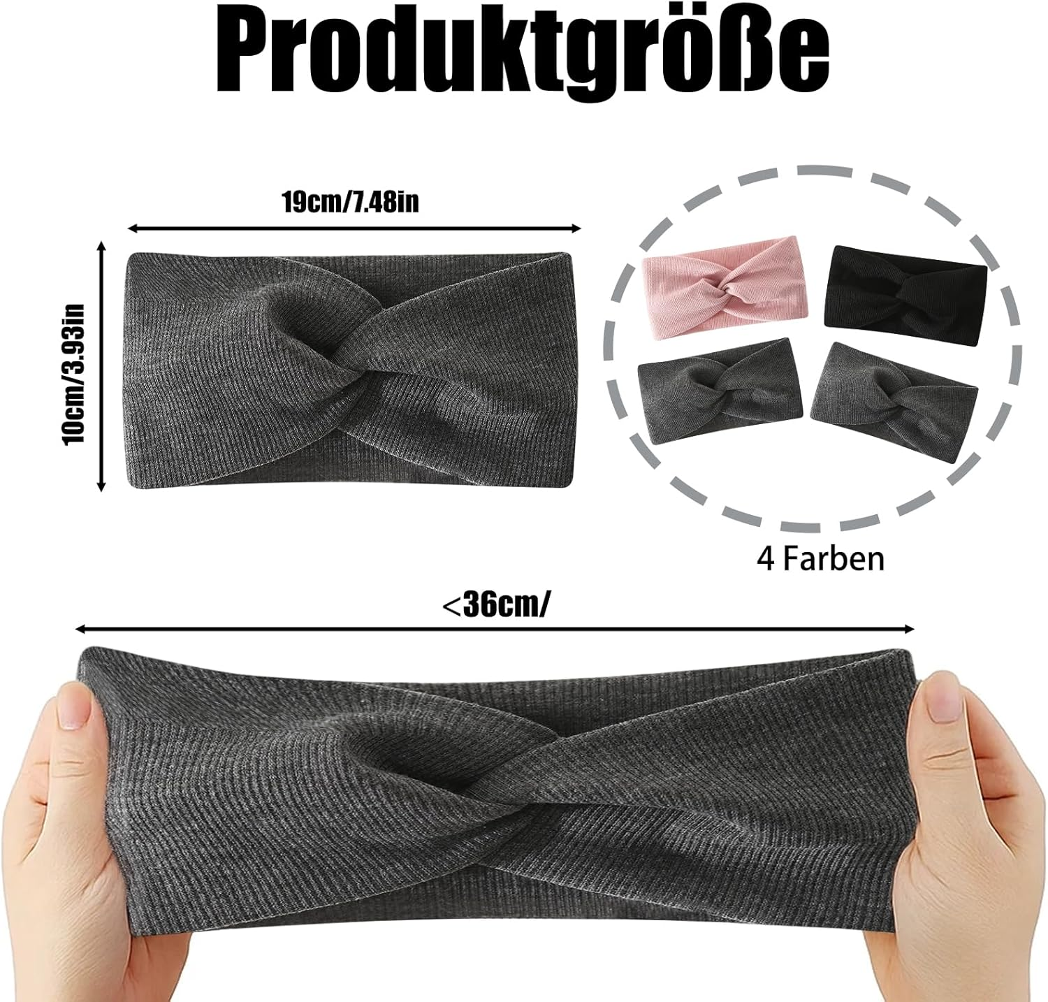 4 X Women'S Headbands, Breathable Headbands for Summer, Can Be Used as a Christmas Gift, for Women, Elastic Hair Bands for Yoga and Everyday Sports Scenes