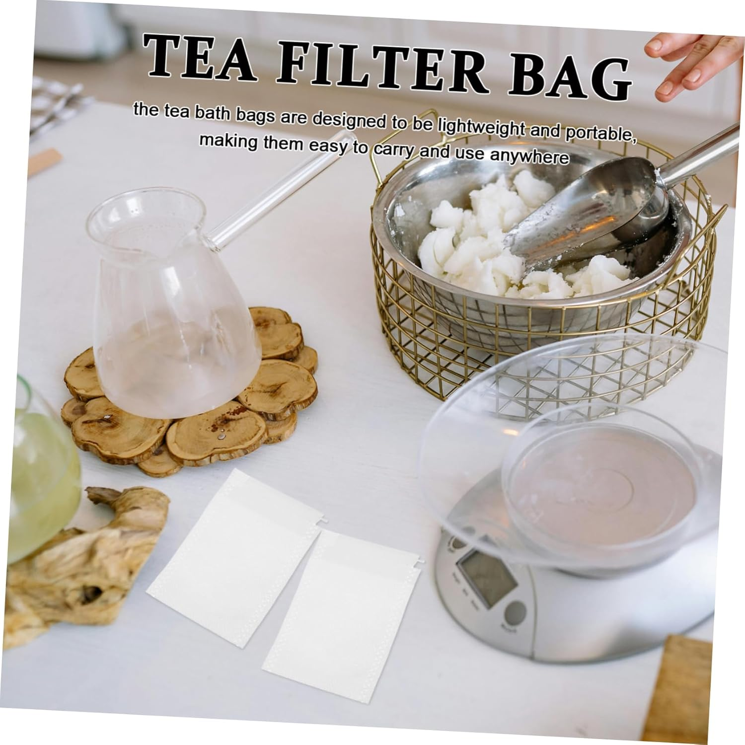 VINTORKY 100Pcs Detox Tea Bags Reusable Tea Sachets for Filtering Infusers Sealable Material image number 3