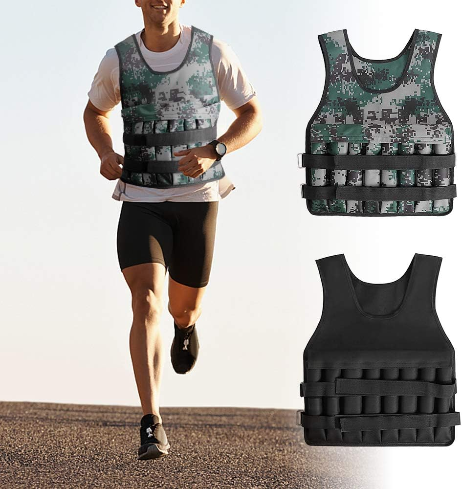 Adjustable Weighted Vest 20KG Max Loading for Exercises Fitness Muscle Building Weight Loss Running GTRH image number 1