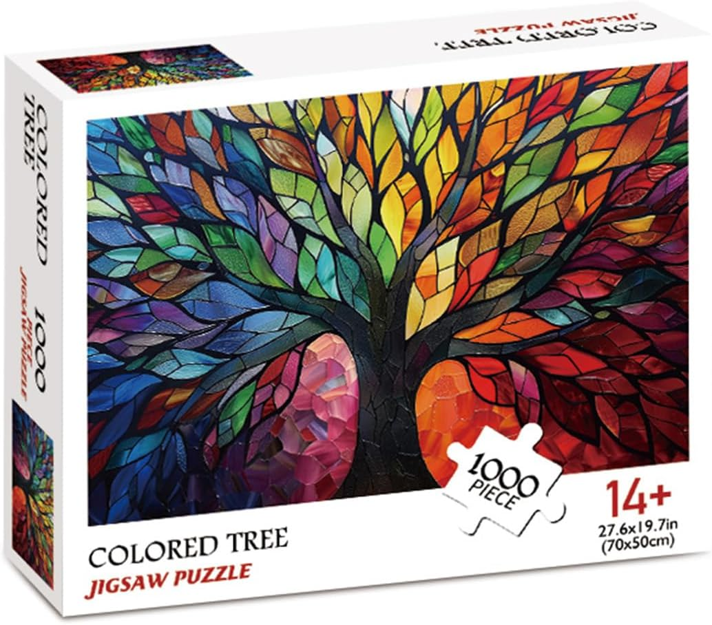 Enkis - 1000 Piece Jigsaw Puzzle - Vibrant Colour - 50X70Cm Jigsaw Puzzles 1000 Pieces (Colourful Tree of Life) image number 5