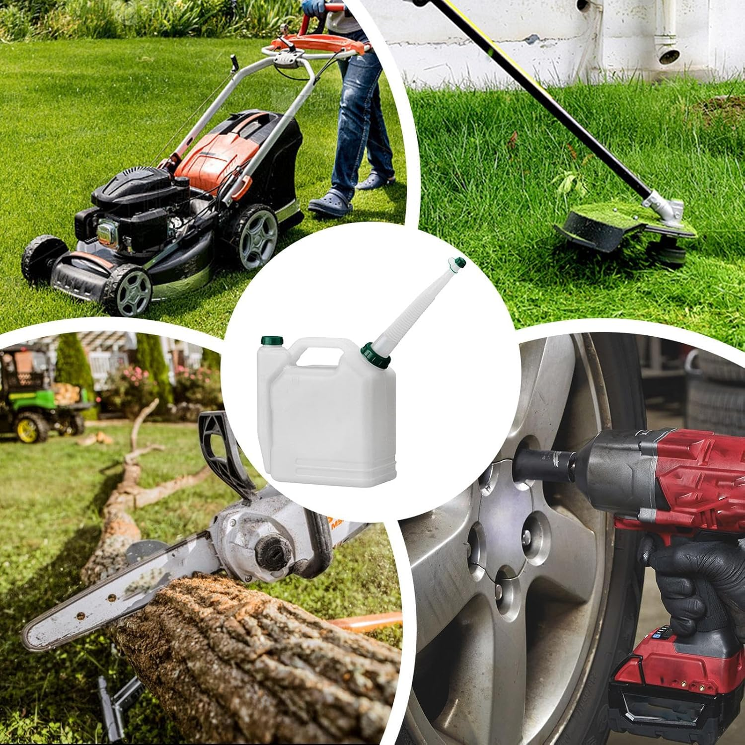 Oil Container Automotive - 1L, Transparent, Oil Jug, Measuring Cup, Spout Bottle | Motor Oil Dispenser with Extended Spout for Accurate Filling, Engine Oil Change Tool for Garden Equipm image number 2