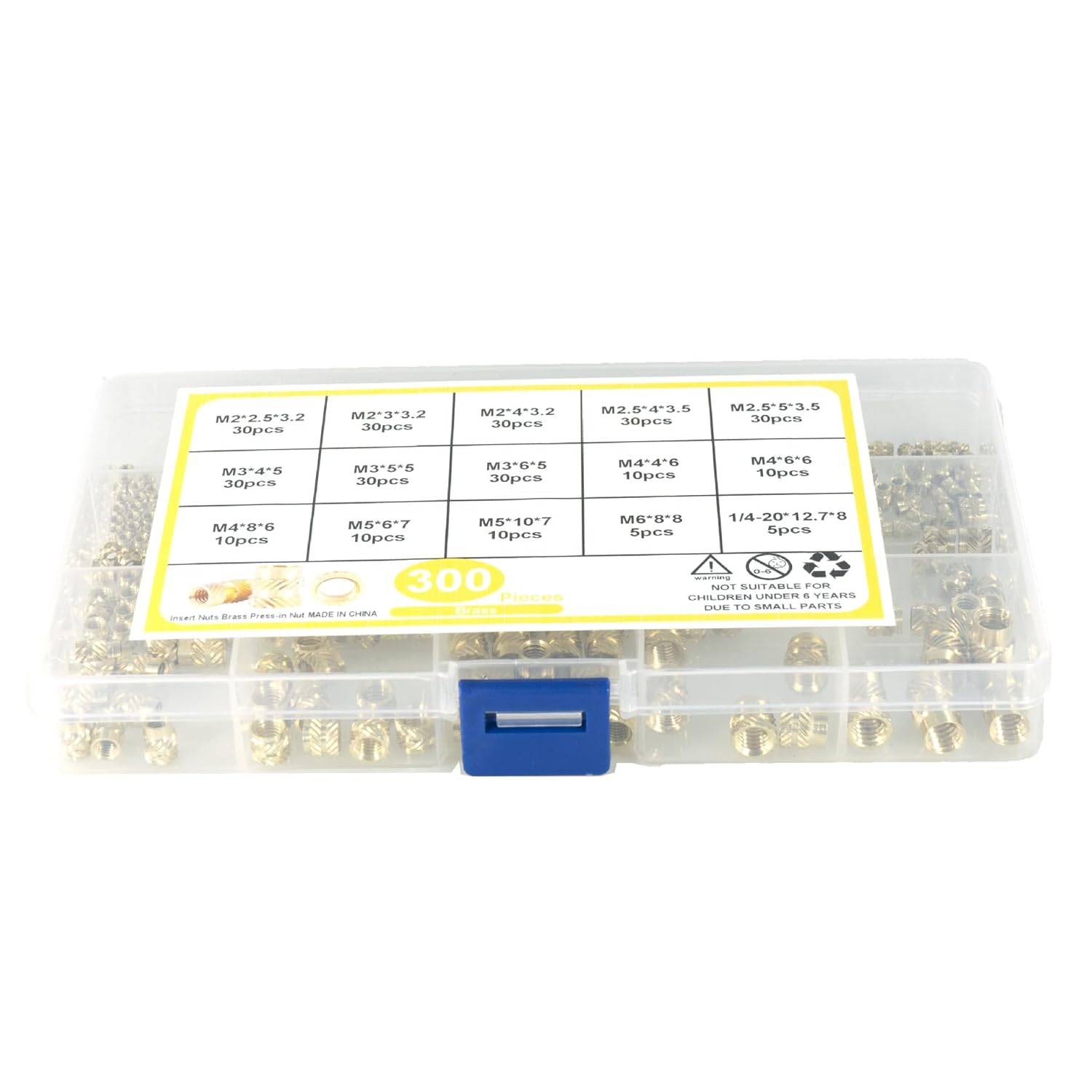 Threaded Inserts M2 M2.5 M3 M4 M5 M6 Female Thread Knurled Nuts Brass Insert for Plastic 3D Printing Components, Injection Molding, Hydraulic Welded Joint 300Pcs. image number 6