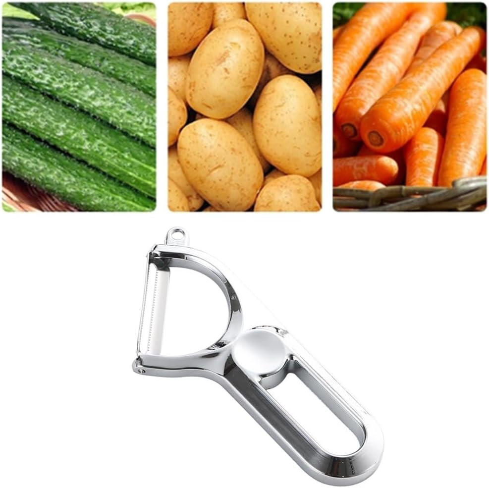 Cuicanfla 1 Pcs Stainless Steel Blade Peeler, Vegetable Peelers for Kitchen, Peeler Set, Stainless Steel Vegetable Peeler with Sharp Blade, for Potato, Veggie, Carrot, Apple, Fruit image number 3