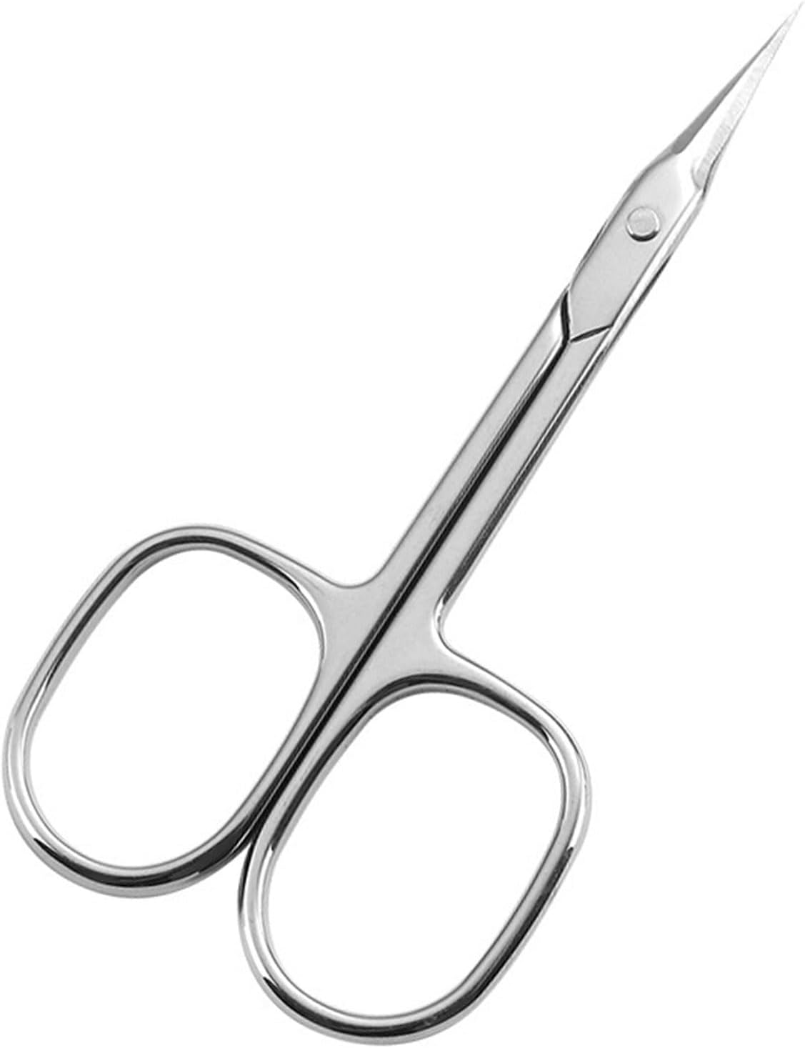 RIBHNXHI Cuticle Scissors Extra Fine for Women and Men, Curved Stainless Steel with Precise Pointed Tip for Manicure Pedicure Nail Eyebrow Eyelash Grooming 3.7 Inch image number 5