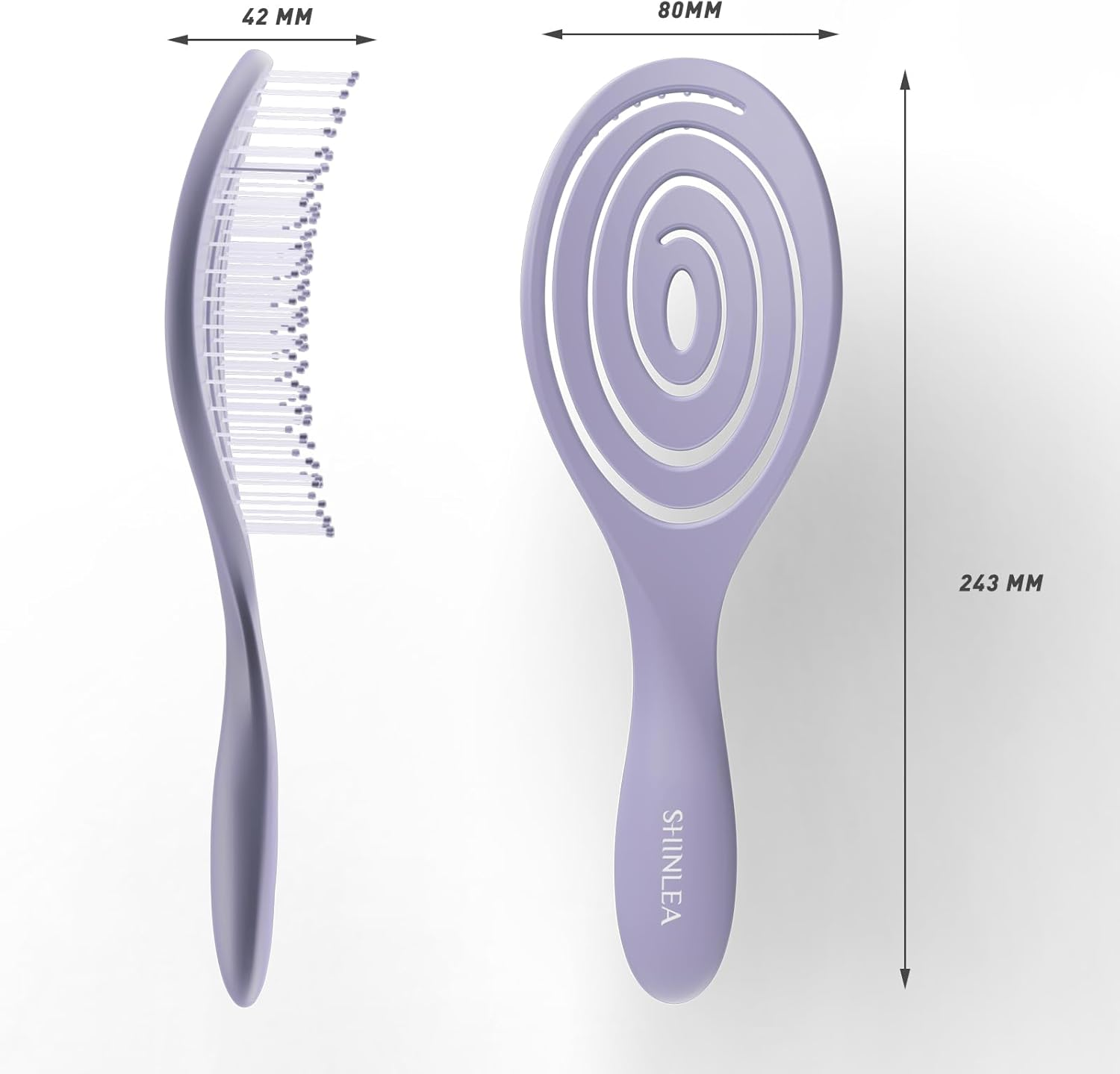 SHINLEA Hair Brush without Pulling, Scalp Massage Brush, Detangler Brush for Women, Men & Children, Detangling Brush Also for Curls and Long Hair (Purple) image number 5