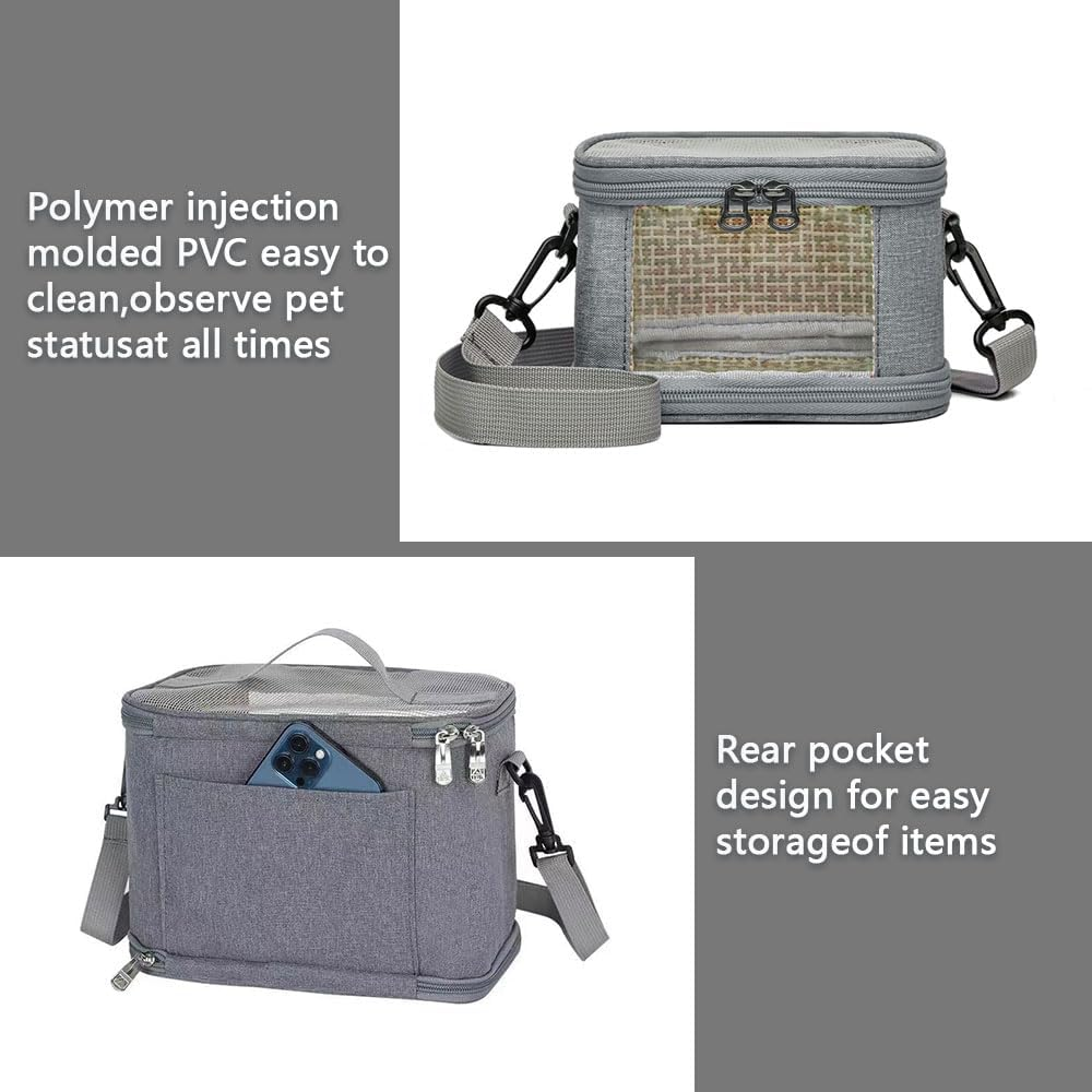 Portable Bird Carrier Travel Bag &ndash; Breathable Oxford Cloth Parrot Backpack with Stand & Shoulder Strap, Lightweight Small Animal Cage for Parakeets, Conures, Budgies, Lovebirds & More image number 3