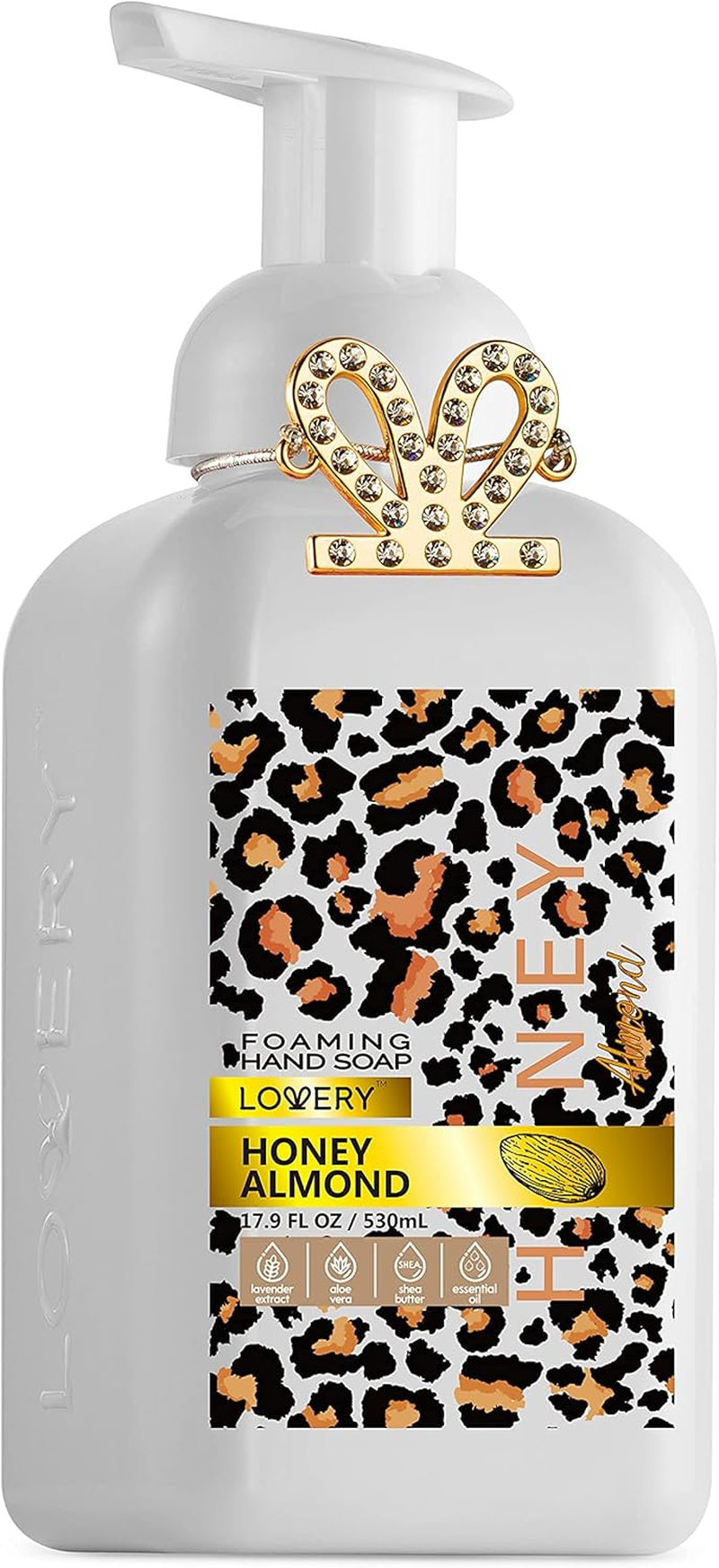 Lovery Foaming Hand Soap - 17.9 Fl Oz, Moisturizing Hand Soap with Aloe Vera & Essential Oils - Alcohol-Free Hand Wash in Honey Almond Fragrance - Scented Hand Wash for Kitchen or Bathroom - Free Swar image number 6