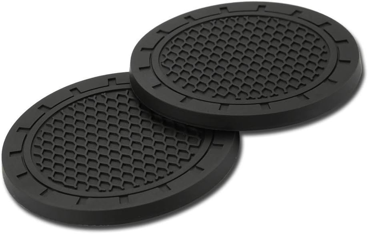 Car Cup Holder Coaster Car Accessories Recessed Silicone Non-Slip Drink Coaster 2.76 Inch 2 Pieces image number 1