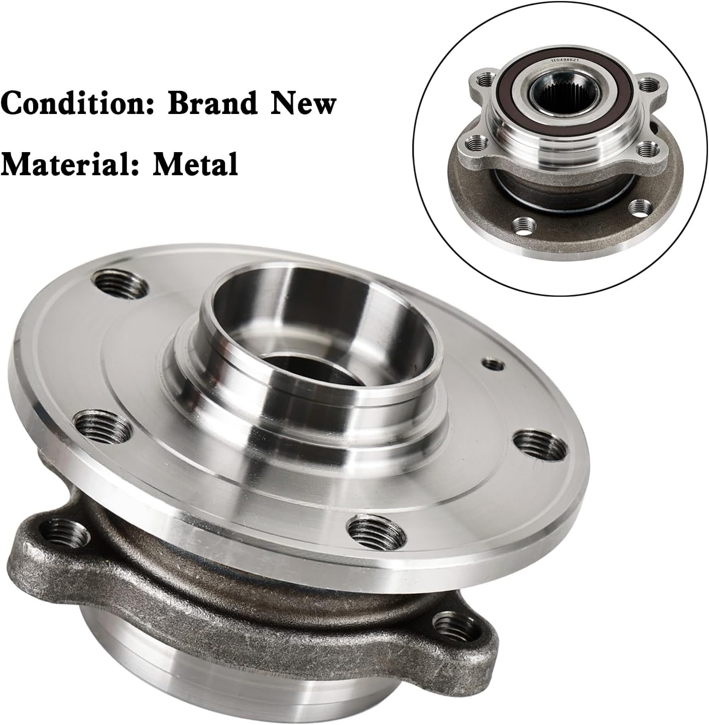 Artudatech Front Wheel Bearing Hub 1T0498621 for V-W Golf MK5 2003-2009 image number 2