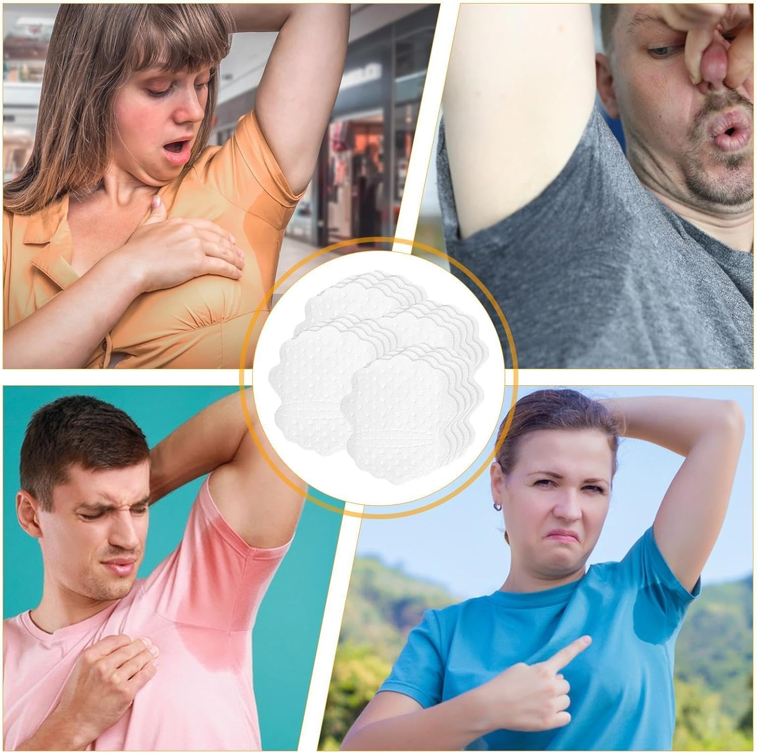 Zibeem Sweat Pads for under Arms,Armpit Sweat Patches Non Visible Sweat-Absorbing Patch | Portable Armpit Protection anti Sweating Pads, Breathable Dress Guards for Summer Daily Use image number 4