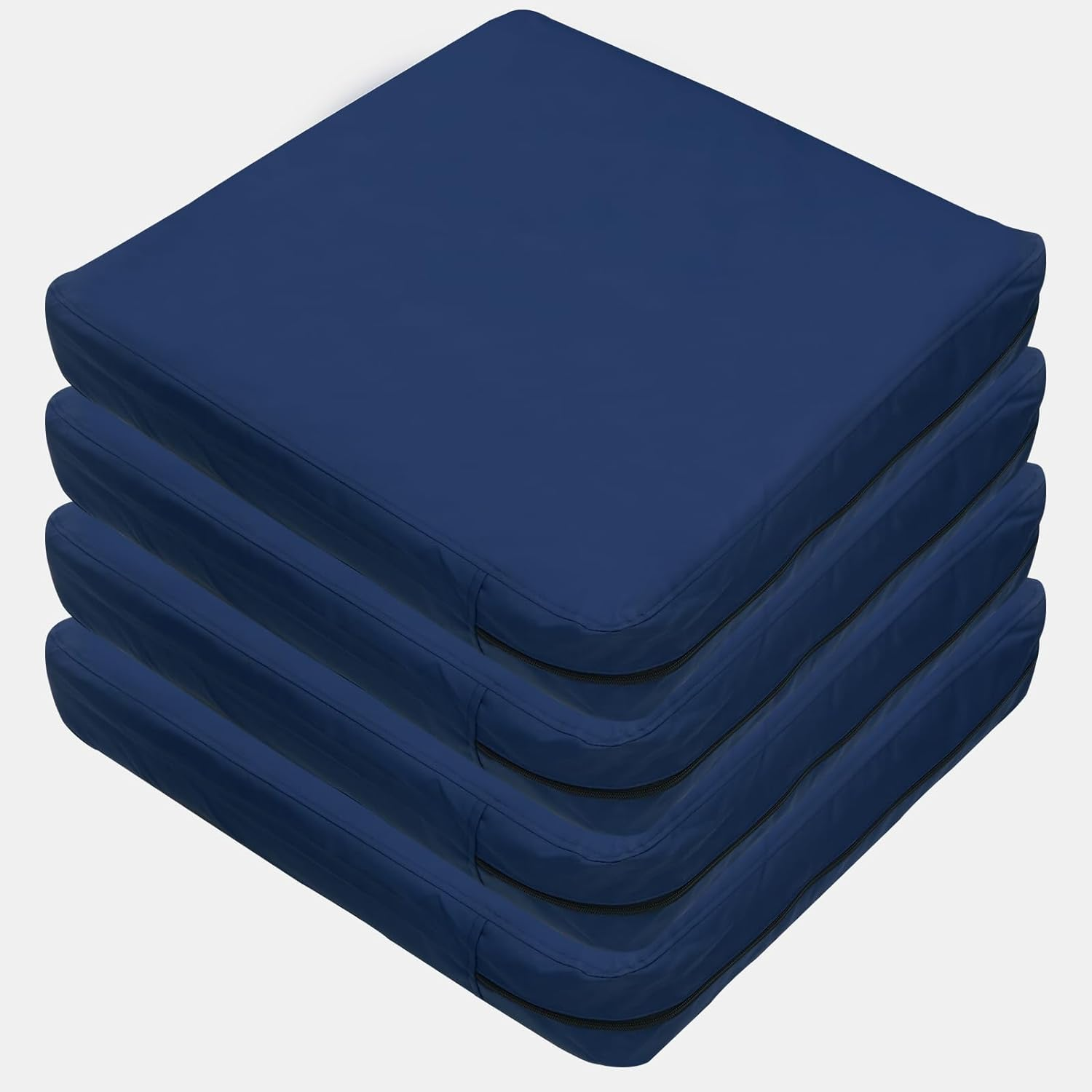 4Pcs Patio Seat Cushion Covers,60 X 60 X10Cm Thicken Patio Chair Cushion Cover, Dust-Proof Patio Seat Cushion Slicovers with Zipper,Slip Covers for Patio Garden Backyard (Gray)