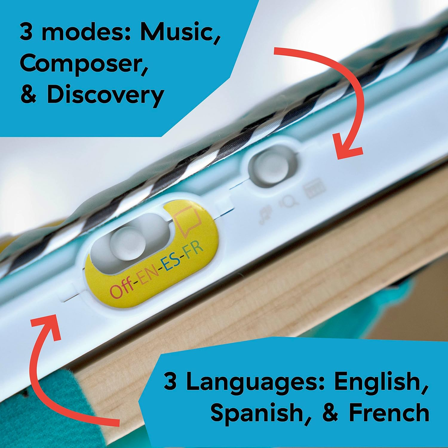 Baby Einstein Ocean Explorers Neptune'S Kick & Explore Musical Kick Pad & Crib Toy, for Ages 0 Months and Up