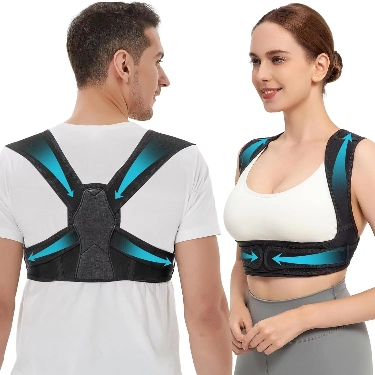 Posture Corrector for Women and Men- Adjustable Upper Back Brace Support - Shoulder Straightener, Breathable Back Straightener Back Corrector Posture Improve and Neck, Back, Shoulder Pain Relieve image number 4