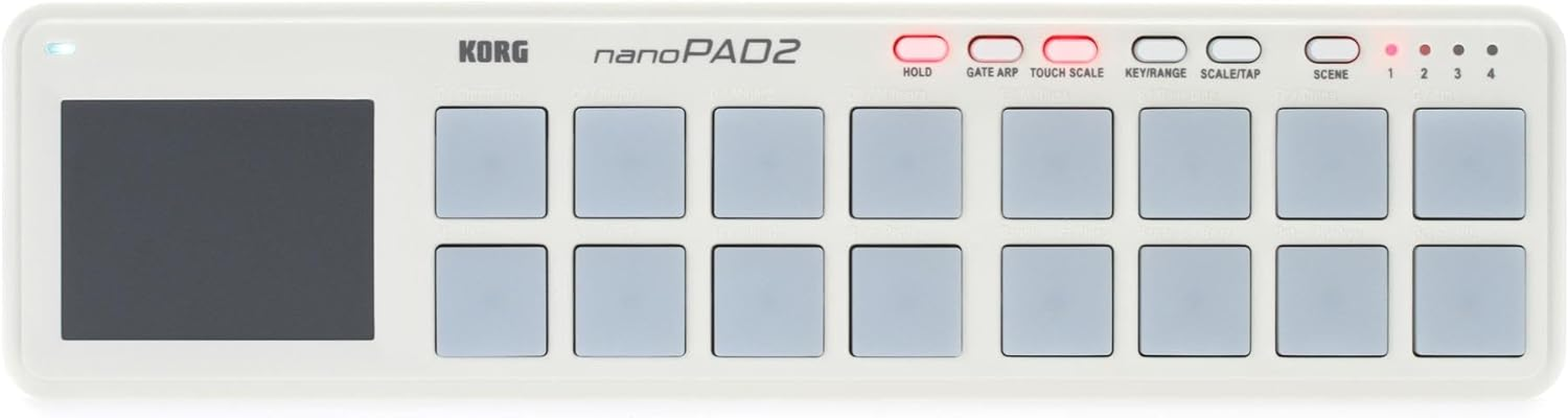 KORG KO-NANOPAD2WH Nanopad 2 Slim-Line USB Portable MIDI Pad Controller, White image number 2
