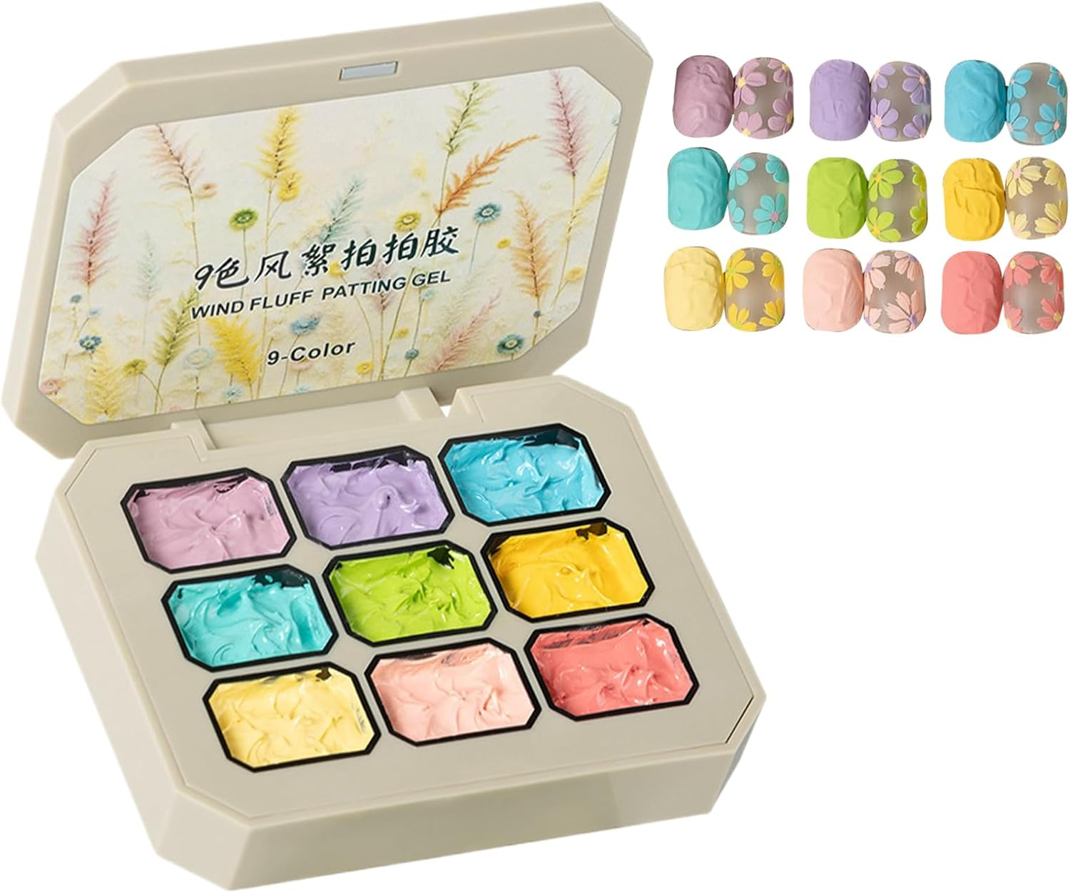 Patting Gel - 9 Colors Gradient Gel Nail | Long-Lasting Rainbow Beauty Care Solid Manicure Art for Summer Spring Vacation image number 5